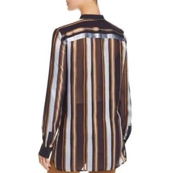 Lafayette 148 New York Brayden Stripe Blouse - Picture 2 of 10